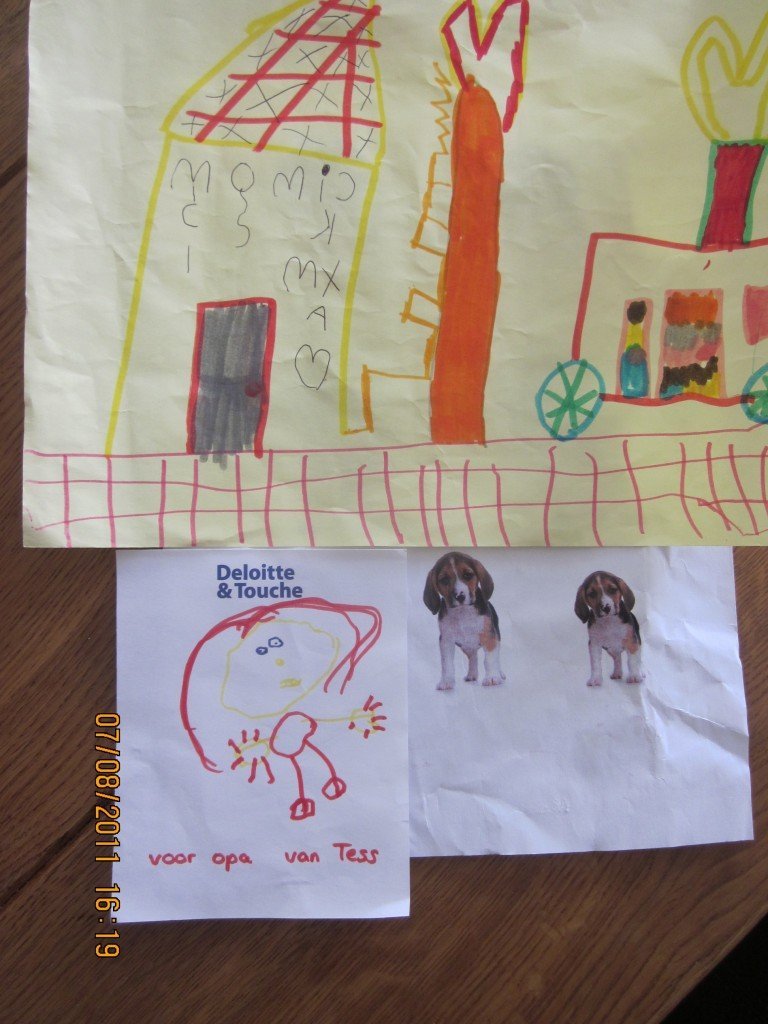 Gemaakt door onze jongste kleinkinderen...